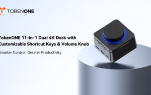 TobenONE UDS060 Introduces Fully Programmable Shortcut Keys and Custom Volume Knob to Multi-Display Docking