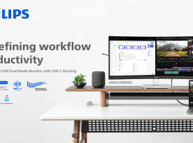Image: The First 34" 5K 5120 x 2160 Philips Business Monitor Featuring DLG Technology Launches with Dual Mode, Delivering Versatility for Mixed Workflows.