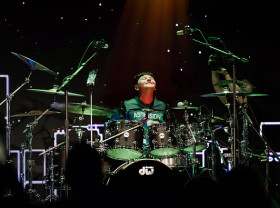 Image: Youngest Ever: 13-Year-Old Caleb Varughese Signed by Roland & DW Drums