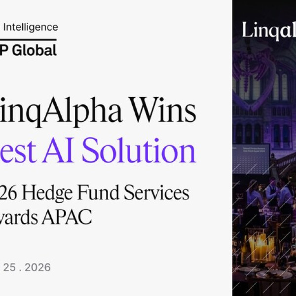 Image: LinqAlpha Wins Best AI Solution at the 2026 Hedge Fund Services Awards