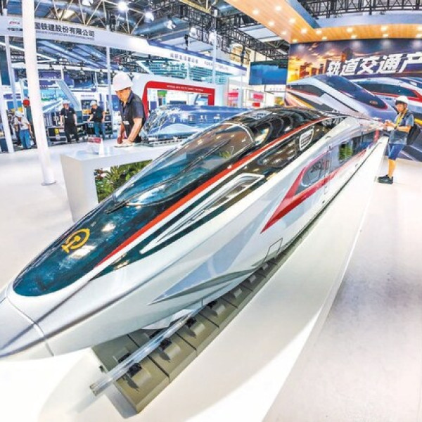 Image: The China International Supply Chain Expo (CISCE) opens today in Beijing, debuting an AI zone, with more than a thousand exhibitors from around the globe connecting to the future