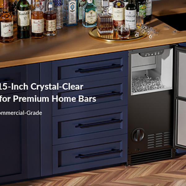 Image: COTLIN Unveils a New Standard in 15-Inch Built-In Ice Maker Delivering Crystal-Clear Bullet Ice for Premium Home Bar Experiences