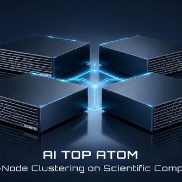 Image: GIGABYTE Demonstrates AI TOP ATOM Four-Node Clustering on Scientific Computing