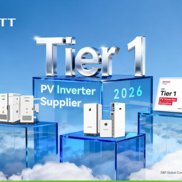 Image: Growatt Recognized as S&P Global Energy Tier 1 PV Inverter Supplier for 2026