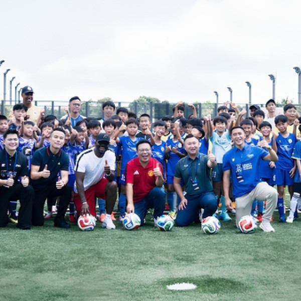 Image: More Than 300 Children Joined a World-Class Youth Football Training Camp Featuring Manchester United Legend Louis Saha Gained Cultural Exposure & Inspiration through Sports