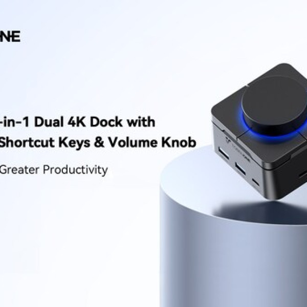Image: TobenONE UDS060 Introduces Fully Programmable Shortcut Keys and Custom Volume Knob to Multi-Display Docking