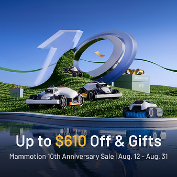 Image: MAMMOTION Celebrates 10th Anniversary with Limited-Time Savings on Robotic Lawn Mowers and Pool Cleaners