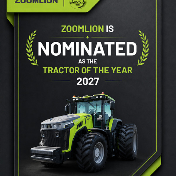 Image: Zoomlion DV3504 Hybrid Tractor Shortlisted for Two Categories of TOTY 2027, Marking a Breakthrough for Chinese High-Horsepower Agricultural Machinery