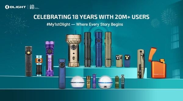 Celebrating 18 Years of Olight: Illuminating Dreams for 20+ Million Users Globally