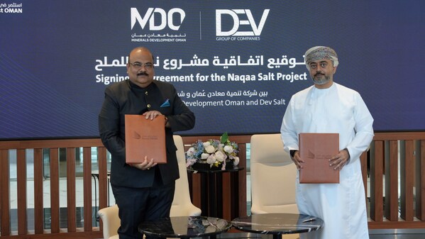 Shareholders Agreement to Develop Naqa Salt the Region's Largest Industrial Salt Production Project