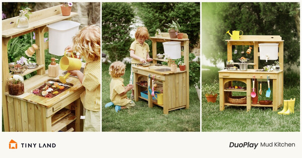 Tiny Land Unveils the Groundbreaking DuoPlay Mud Kitchen: Revolutionizing the Outdoor Play Experience