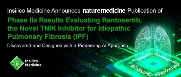 Insilico Medicine Announces Nature Medicine Publication of Phase IIa Results Evaluating Rentosertib, the Novel TNIK Inhibitor for Idiopathic Pulmonary Fibrosis (IPF) Discovered and Designed with a Pioneering AI Approach