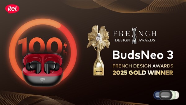 itel's BudsNeo 3 Crowned Golden Winner at French Design Awards for Sleek Design and 100-Hour Battery Life