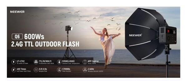 NEEWER Q6 600Ws Outdoor Studio Flash Launches Exclusively Online June 20th