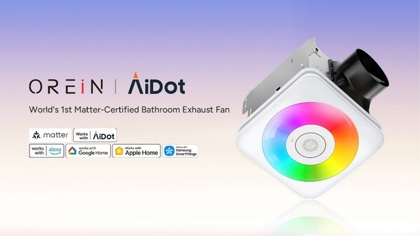 OREiN Launches World's First Matter-Certified Smart Bathroom Exhaust Fan, Advancing AiDot's Leadership in Smart Home Innovation