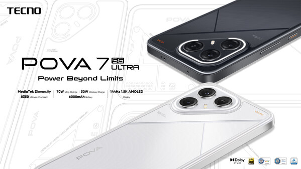 TECNO POVA 7 Series Launches: Boasting Refreshing Trendy Design, AI-Driven Gaming Power and Numerous Surprising Features