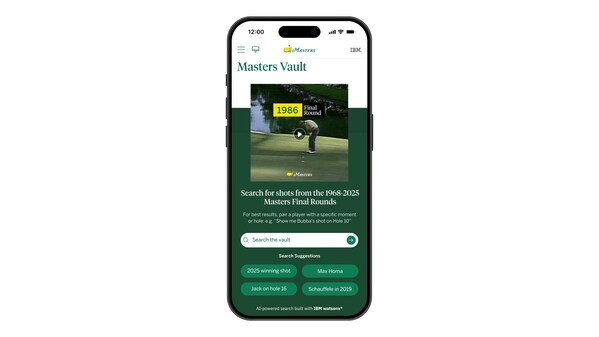 IBM Debuts New AI Enabled Digital Experiences for the 90th Masters Tournament