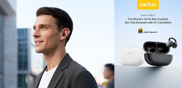 EarFun Ushers in a New Era of Wireless Audio with Launch of First Hi-Res AI-Powered Clip 2 Earbuds