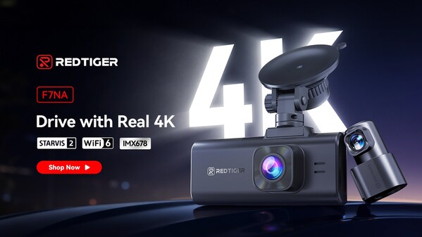 Redtiger Launches F7NA 4K Dash Cam, Elevating Bestselling F7N Series