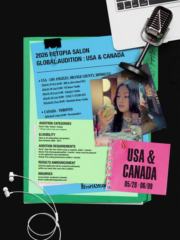 RETOPIA SALON, Founded by Former HYBE Executives, Launches U.S. Global Auditions to Discover Next-Generation K-Pop Stars