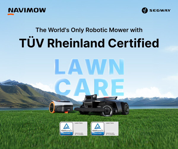Segway Navimow robotic lawn mowers set new benchmark in lawn protection with Market-First TÜV Rheinland Lawn Care Certification