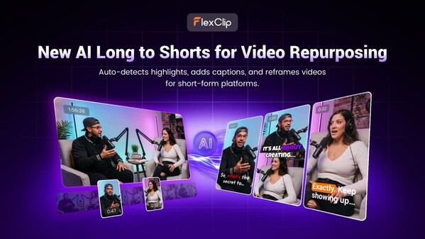 FlexClip Unveils AI Long to Shorts, Helping Creators Repurpose Long Videos into Viral-Ready Clips