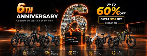 JasionBike Kicks Off 6th Anniversary Celebration with Savings, Gifts, and Giveaways