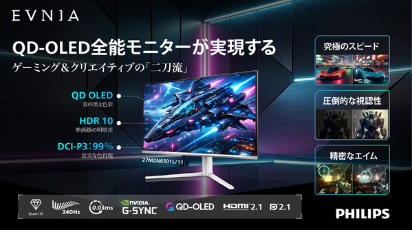 EVNIA Launches Three High Refresh-Rate Gaming Monitors for Japan's Summer Promotion