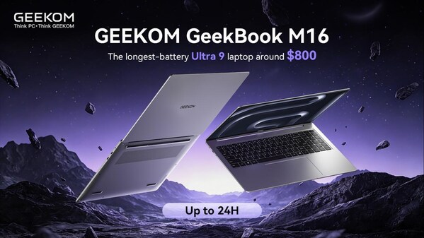 GEEKOM Launches the New GeekBook M16, Redefining the $800 High-Performance Productivity Laptop Segment