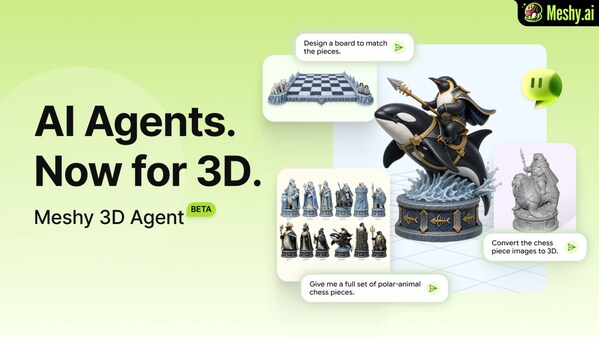 Meshy Launches 3D Agent Beta, the World's First AI Agent for 3D Creation