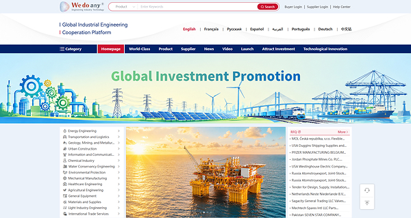 Wedoany, the World's Top Industrial Engineering Cooperation Platform, is Open to the World and Relies on over 74 Million Industrial Enterprises and Contact Resources to Promote the Digital Upgrade of International Engineering Procurement