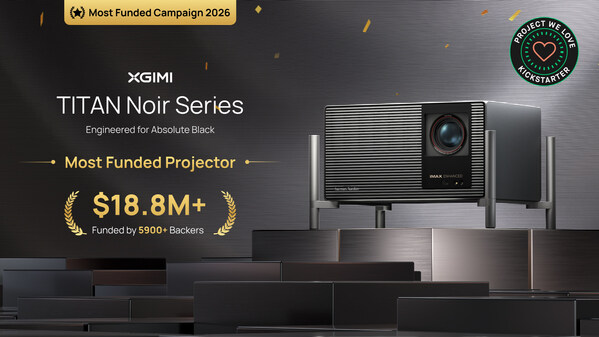 XGIMI Concludes Crowdfunding Campaign for TITAN Noir Series 4K Projectors, Raising Over $18.8 Million as Kickstarter's Highest-Funded Campaign of 2026
