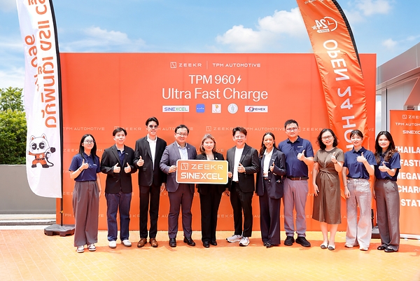 ZEEKR, TPM Automotive, and SINEXCEL Jointly Build Thailand's Fastest Megawatt-Level Charging Station