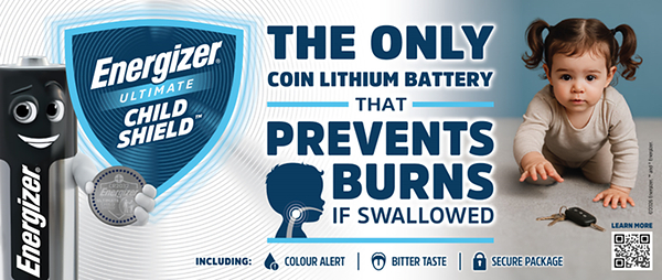 ENERGIZER MALAYSIA LAUNCHES ULTIMATE CHILD SHIELD™, THE WORLD'S ONLY COIN LITHIUM BATTERY THAT PREVENTS BURNS IF SWALLOWED