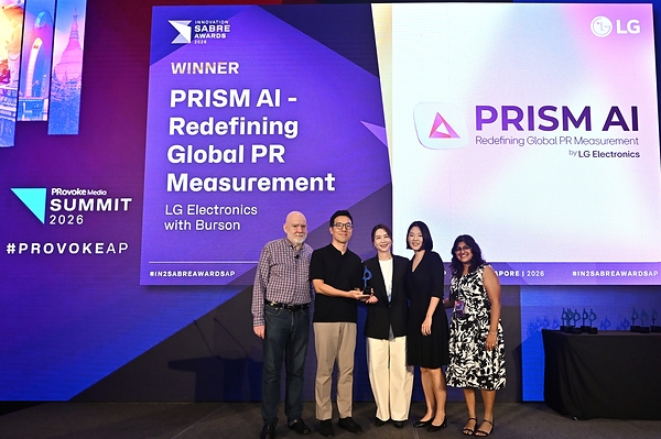 LG ELECTRONICS' PRISM AI WINS BEST AI TOOL/PRODUCT AT THE 2026 IN2 SABRE AWARDS ASIA-PACIFIC