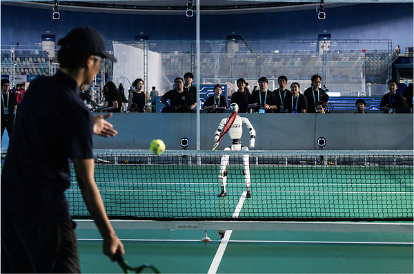World's First Autonomous Humanoid Tennis Match: GALBOT Robots Complete 100+ Consecutive Rallies