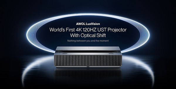 AWOL Vision Opens Pre-Orders for LuxVision: World's First Optical-Shift 4K 120Hz Projector