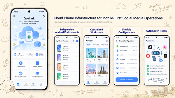 GeeLark Advances Cloud Phone Infrastructure for Scalable Social Media Operations