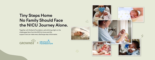 GROWNSY Partners with Graham's Foundation During NICU Awareness Month to Support NICU Families Beyond the Hospital Stay