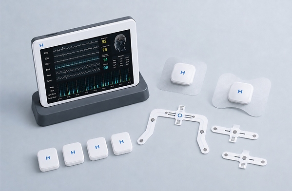 HoneyNaps Develops Next-Generation Wireless PSG system Using Four Skin Patches