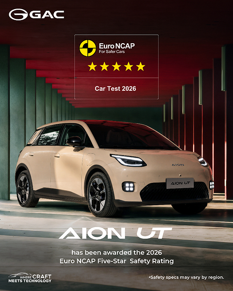 Redefining the Safety Ceiling for Small EVs! AION UT Earns 2026 Euro NCAP Five-Star Rating