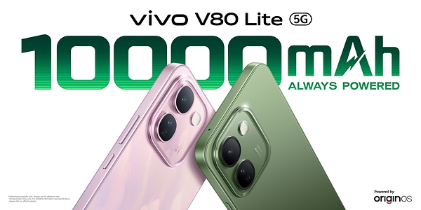 vivo Announces Global Launch of V80 Lite 5G with a 10000 mAh Battery--Built for Life on the Move