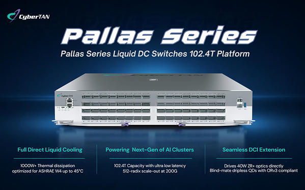 CyberTAN Unveils Pallas Series Liquid-Cooled 102.4 Tbps Ethernet Switch Platform Blueprint at OCP Global Summit 2026