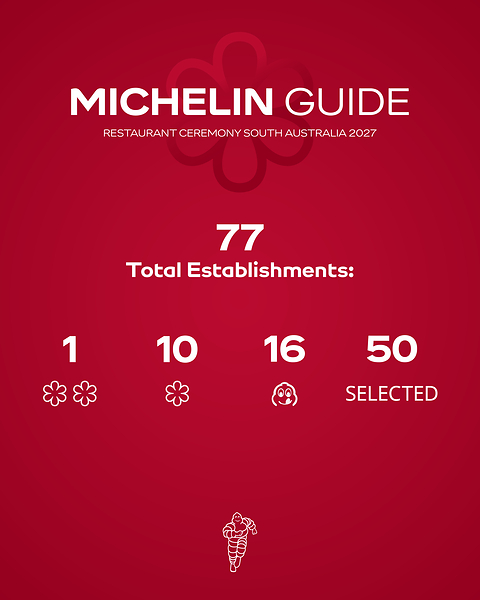 SOUTH AUSTRALIA JOINS THE MICHELIN GUIDE WITH ITS FIRST-EVER RESTAURANT SELECTION