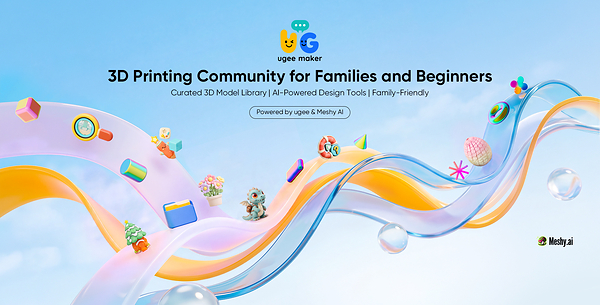 ugee maker Launches: A Curated, AI-Powered, Kid-Friendly 3D Printing Community for Families and 3D Printing Beginners