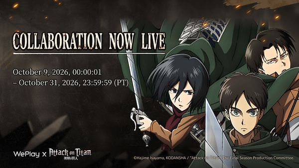 WePlay Teams Up with the TV Anime Attack on Titan for a U.S. Themed Campaign